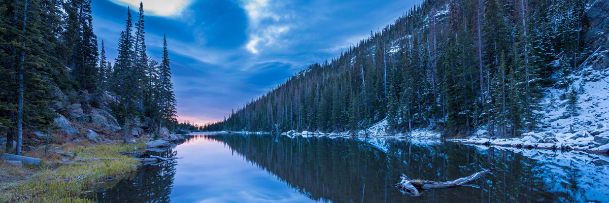 Rocky Mountain National Park Dream Lake Early Fall Snow