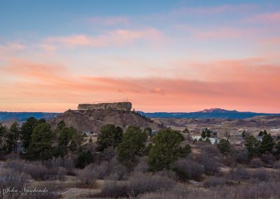 Pre-dawn Pink Light Winter Morning in Castle Rock