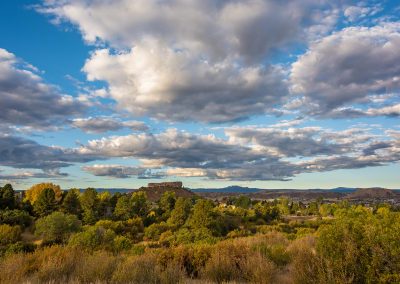 Dramatic White Clouds over Castle Rock