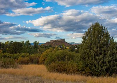 Dramatic White Clouds over Castle Rock - Horizontal Photo