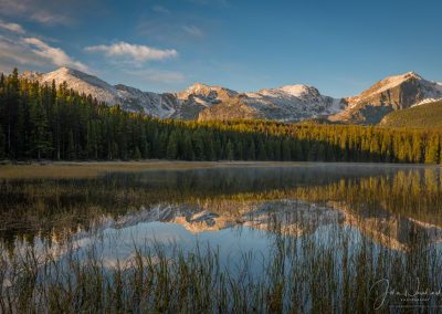 Photo of Bierstadt Lake at Sunrise with Fog and Mist