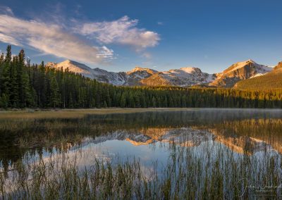 Bierstadt Lake & Taylor Peak, Otis Peak, Hallett Peak and Flattop Mountain Reflecting in Water