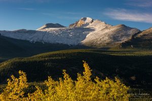 Snow Capped Longs Peak Fall Colors