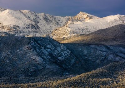 Light Caresses Mountain Peaks in Rocky