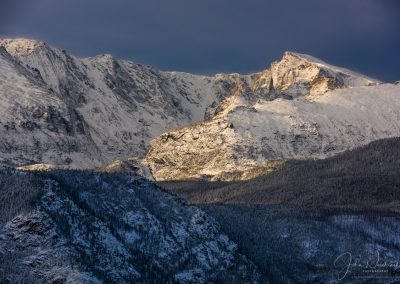 Dramatic Sunrise Snow Covered Chiefs Head Peak RMNP