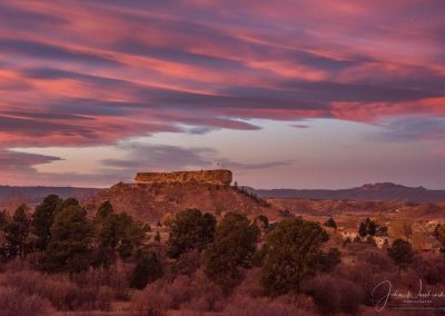 Colorful Sunrise Caste Rock Colorado Photo Close Up