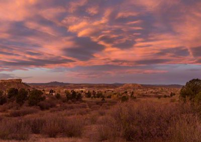 Very Wide Panoramic Photo of Sunrise Caste Rock Colorado