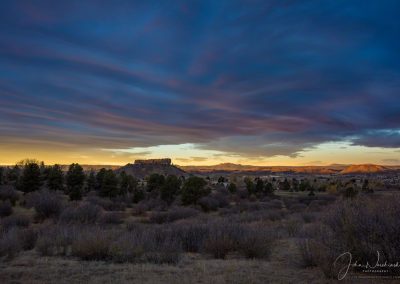 Pink Blue and Yellow Colors of Dawn Castle Rock CO