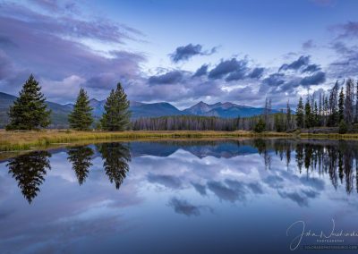 Mt Baker Reflecting in Beaver Ponds, Rocky Mountain National Park