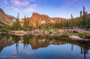 Notchtop Mountain Reflecting in Alpine Tarn - RMNP Colorado