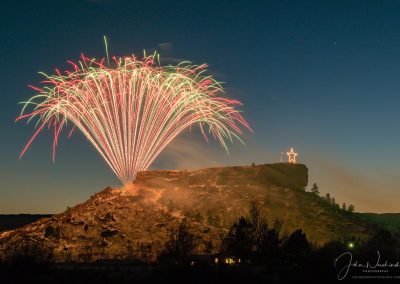 Fireworks over the Rock in Castle Rock Colorado