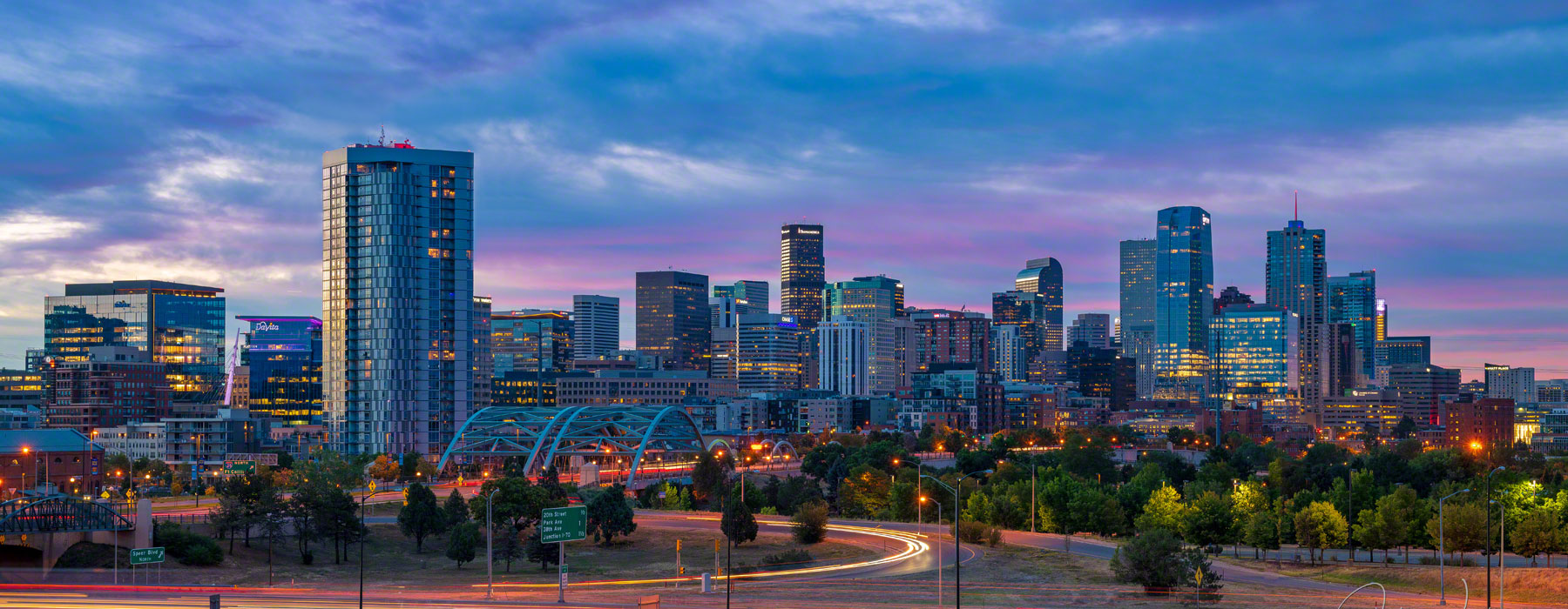 Photos of Denver Colorado Skyline at Sunrise