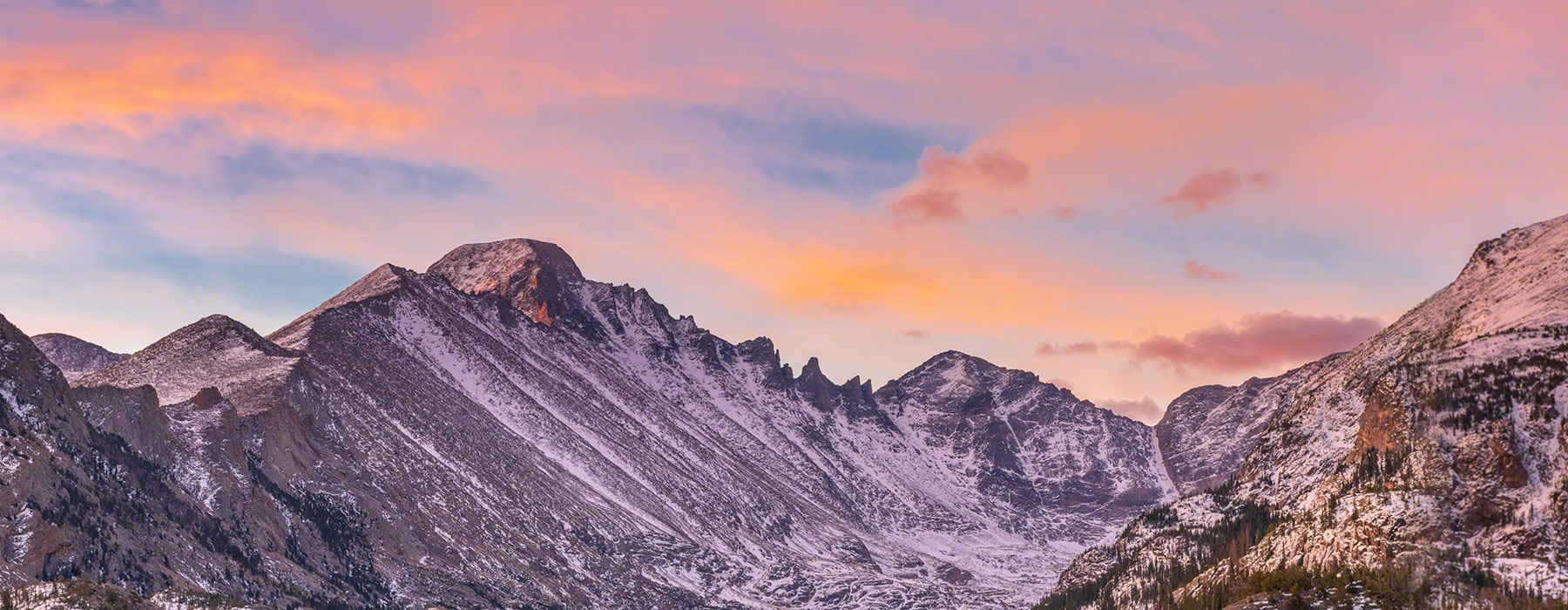 Sunrise Photos of Longs Peak & Glacier Gorge Rocky Mountain National Park Colorado