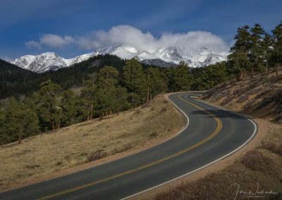 View From Hwy 36 with Snow Capped Mummy Range