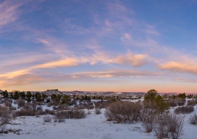 Panorama of Castle Rock Winter Scene