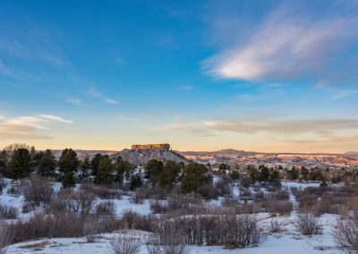 Blue Sky White Clouds Winter Sunrise Castle Rock CO