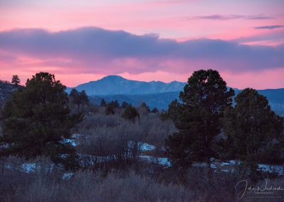 Purple Pink Sky over Pikes Peak