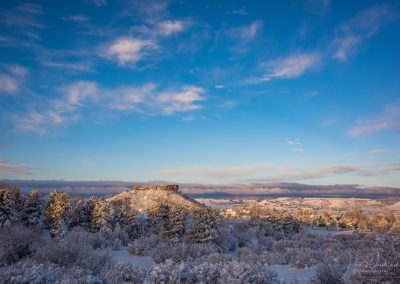 Fresh Snow Castle Rock CO Sunrise