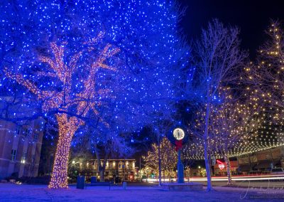 Photos of Downtown Castle Rock CO with Christmas Lights