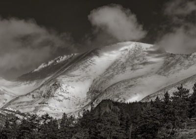 B&W Photo of Fairchild Mountain RMNP