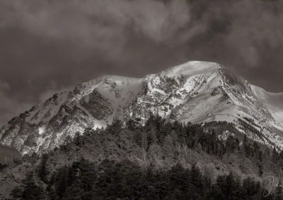 B&W Photo of Mount Chapin in RMNP