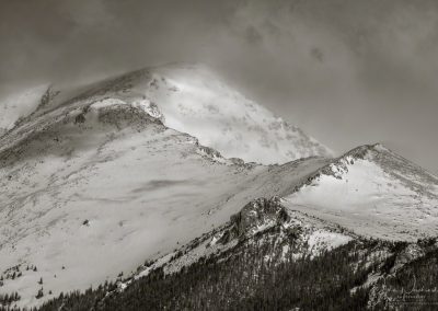 B&W Photo of Mount Mount Chiquita Rocky Mountain National Park