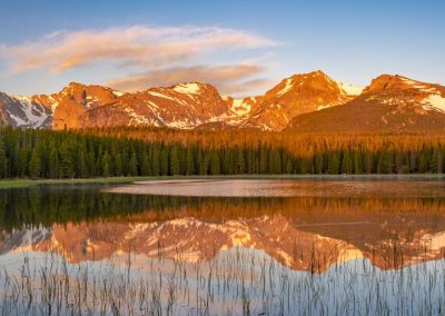 Panoramic Photo of Bierstadt Lake at Sunrise