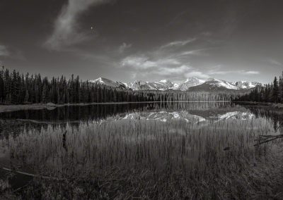 Very Wide Panoramic Photograph of Bierstadt Lake Rocky Mountain National Park - Color Version