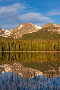 Vertical Photo of Bierstadt Lake Rocky Mountain National Park at Sunrise - Color Version