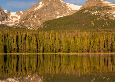 Vertical Photo of Bierstadt Lake Rocky Mountain National Park at Sunrise - Color Version