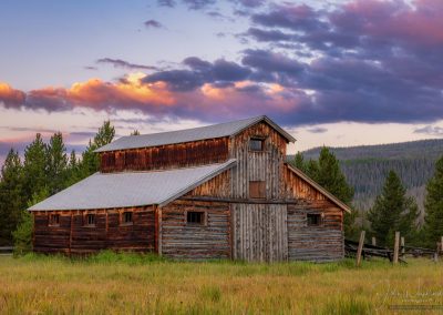 Colorful Sunrise Photo of Little Buckaroo Barn RMNP