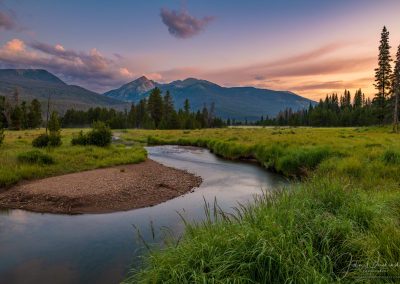 Colorado River and Baker Mountain in Kawuneeche Valley RMNP