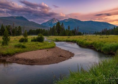 Where Colorado River Begins with Baker Mountain in Kawuneeche Valley RMNP