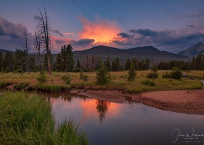 Fiery Sunrise over Colorado River in RMNP Kawuneeche Valley