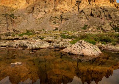 Vertical Photo of Cathedral Spires and Sky Pond Rocky Mountain National Park Colorado