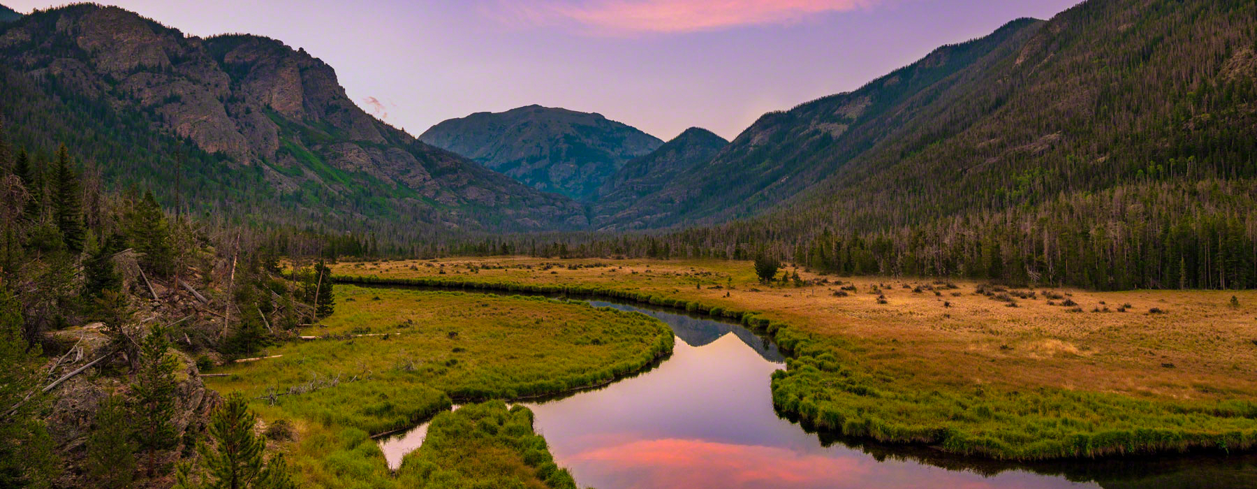 East Inlet Meadow Mt Baldy Rocky Mountain National Park Colorado