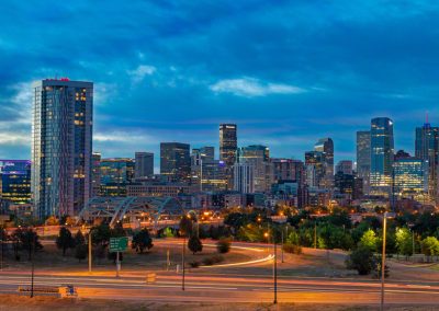 Downtown Denver Skyline at Sunrise