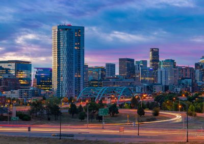 Photos of Downtown Denver Colorado Skyline at Sunrise