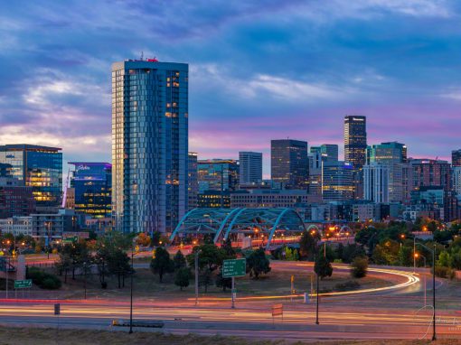 Photos of Downtown Denver Colorado Skyline at Sunrise