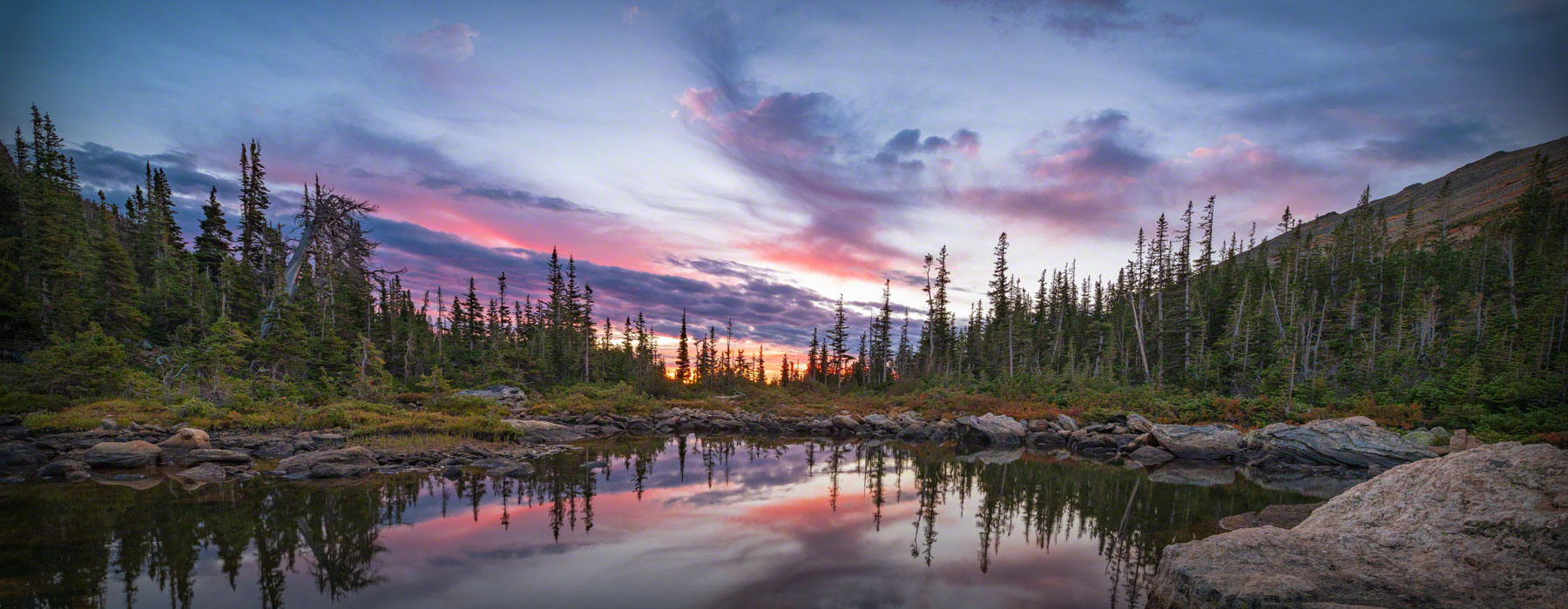 Colorful Sunrise Over Marigold Pond Rocky Mountain National Park