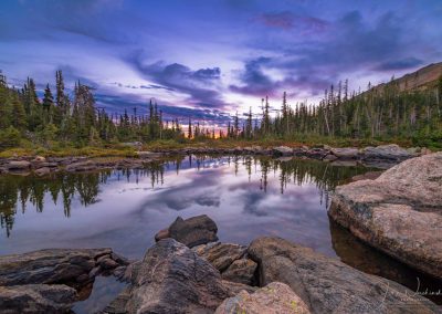 Marigold Pond Sunrise at Rocky Mountain National Park