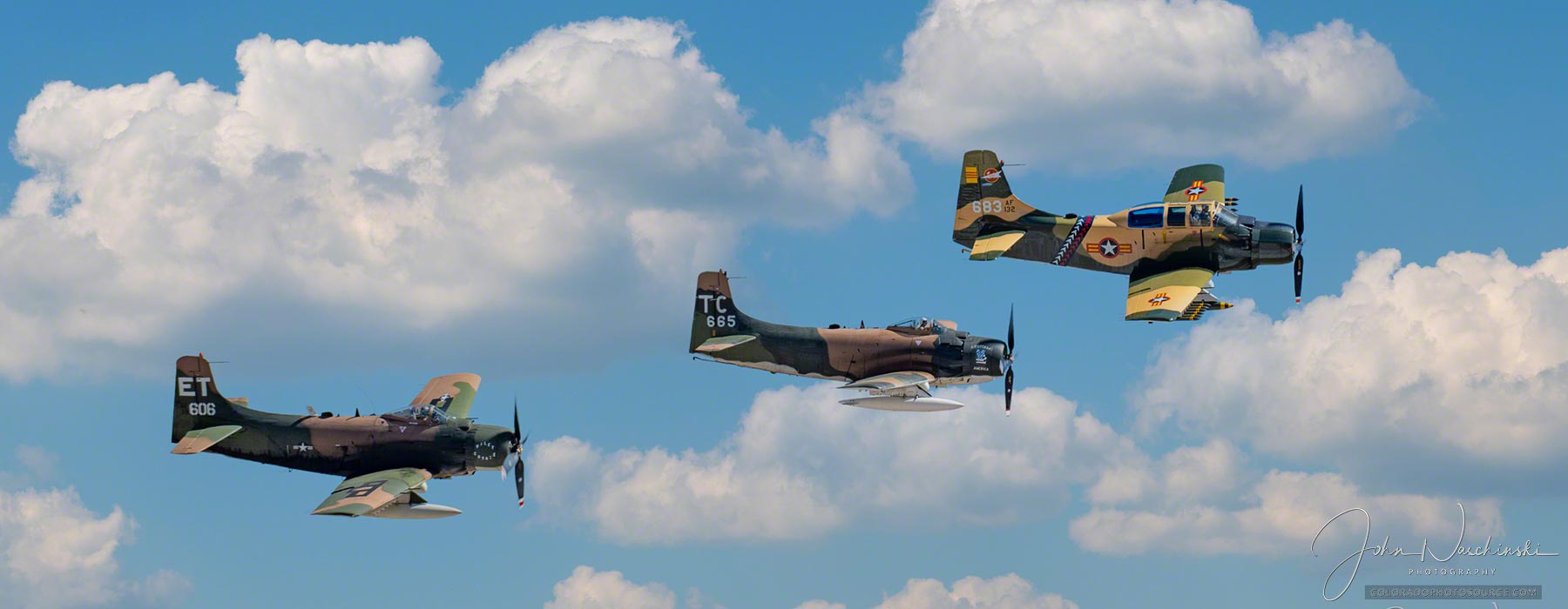 Douglas A-1 Skyraiders Pikes Peak Airshow Colorado Springs