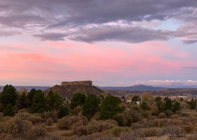Pastel Pinks Light up the Sky at Sunrise in this Castle Rock CO Photo