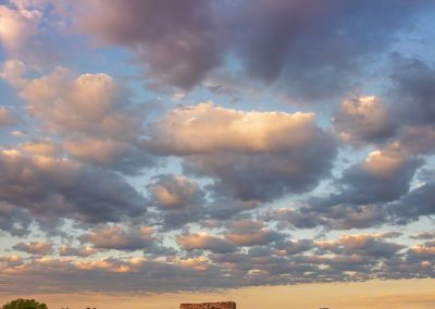 Tall Vertical Photo of Crisp Fall Morning Sunrise in Castle Rock Colorado