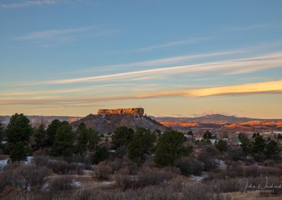 Photo of Bow Cloud over the "Rock" Castle Rock Colorado at First Light