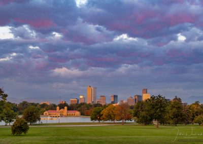 Photo of Denver Colorado Skyline from City Park at First Light