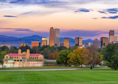 Panoramic Sunrise Photo of City of Denver