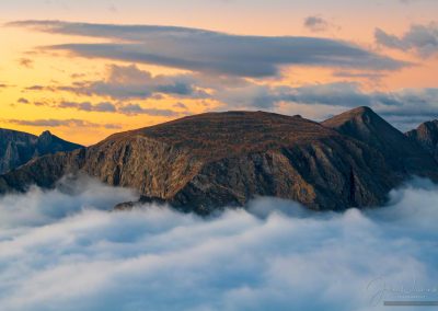 Sunrise above Inversion at Terra Tomah and Mt Ida RMNP