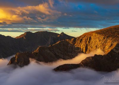 Weather Inversion at Terra Tomah and Hayden Spire RMNP Sunrise