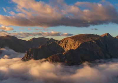 Sunrise Panorama of Weather Inversion at Rock Cut RMNP